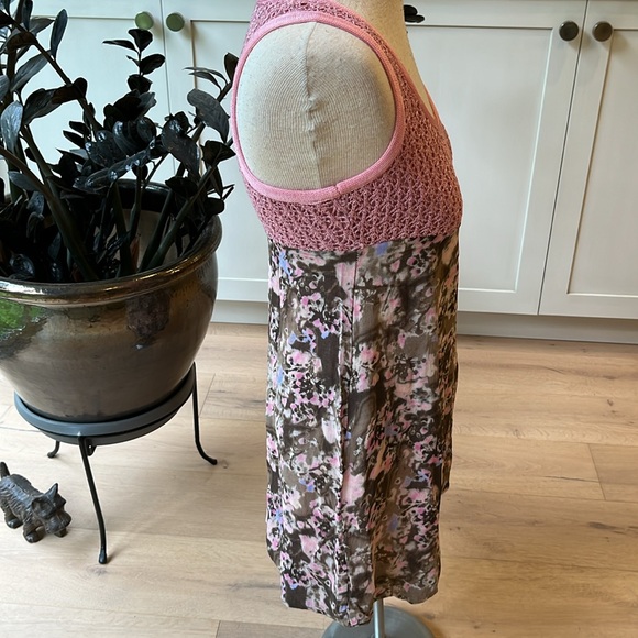 Pink knit bodice with silk skirt dress from Italian designer Ermanmo Scervino - Picture 5 of 13
